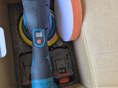 cordless dual-action car polisher kit 2 batterys