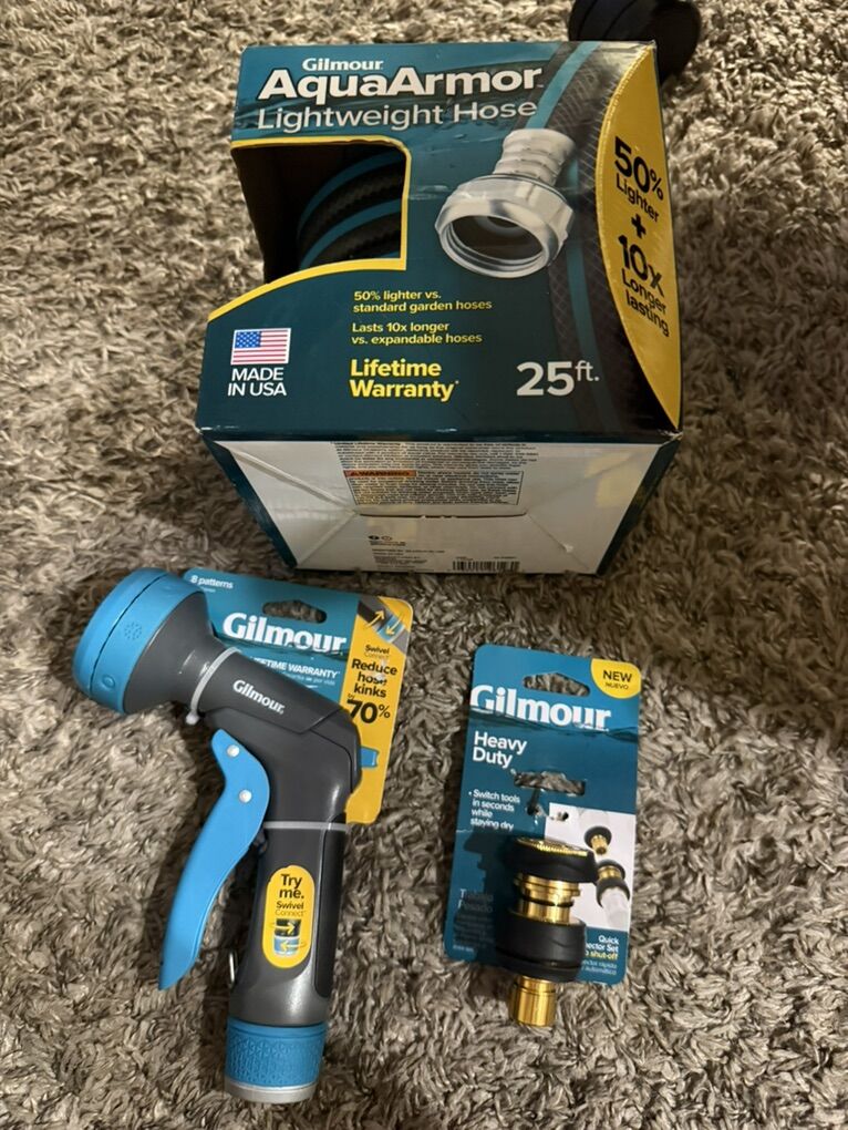 Gilmour Aqua Armor lightweight hose and parts