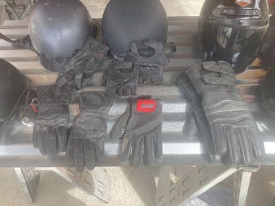 Motorcycle Gloves And Helmets