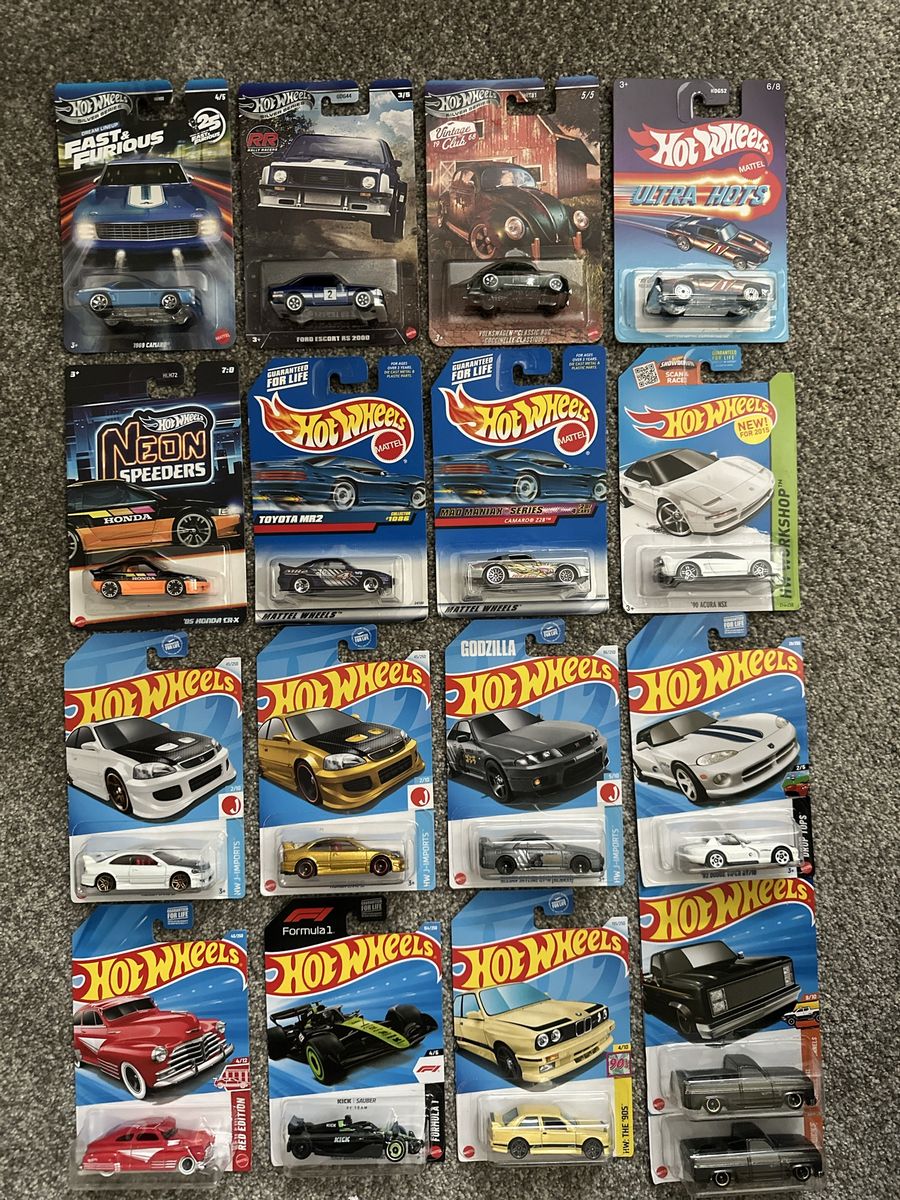 RARE Hot Wheels Diecast Cars - Honda, Ferrari, Skyline, F1 - Assorted Models & Series