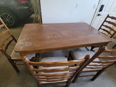 Dining Table with Four Chairs