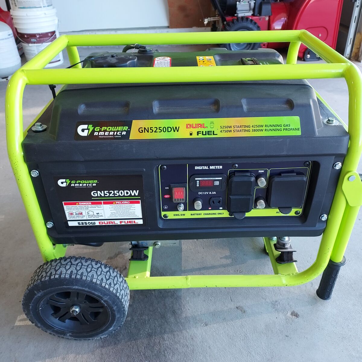 Green Power Dual Fuel (Gas and Propane) Portable Generator