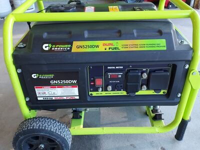 Green Power Dual Fuel (Gas and Propane) Portable Generator