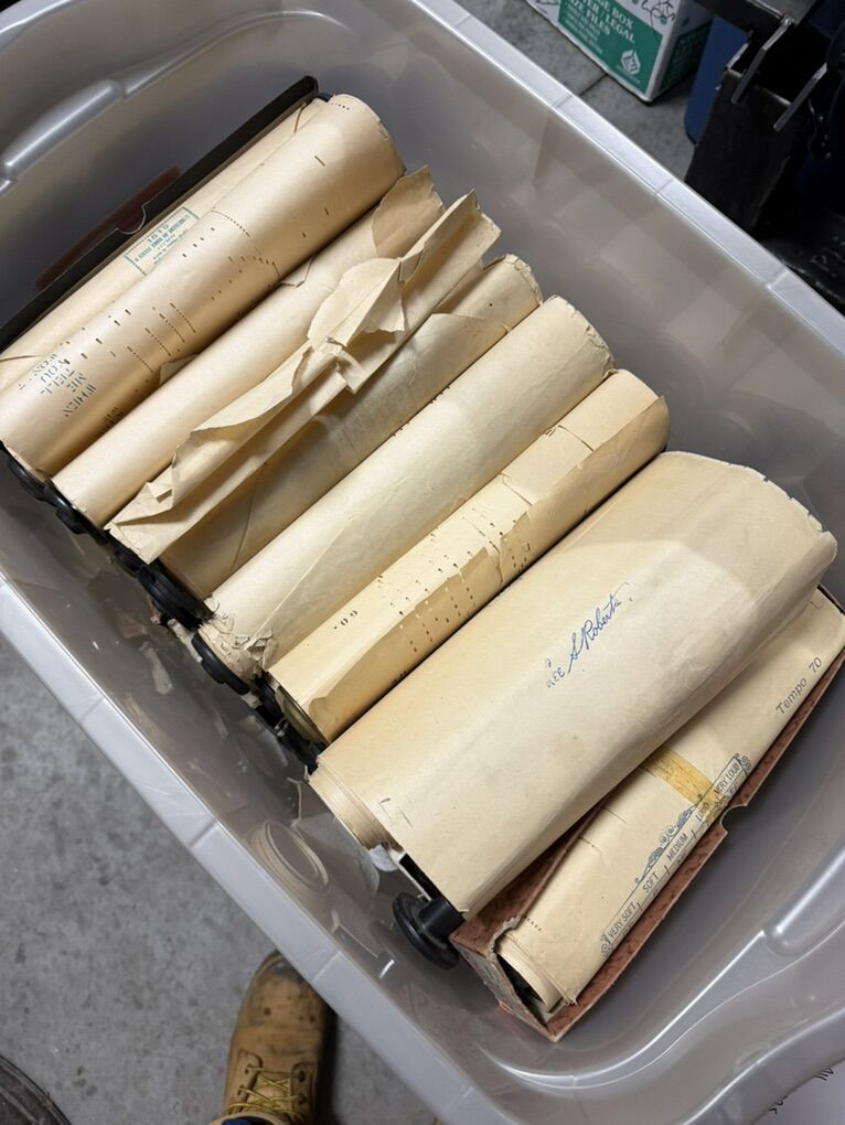 Vintage Player Piano Music Rolls