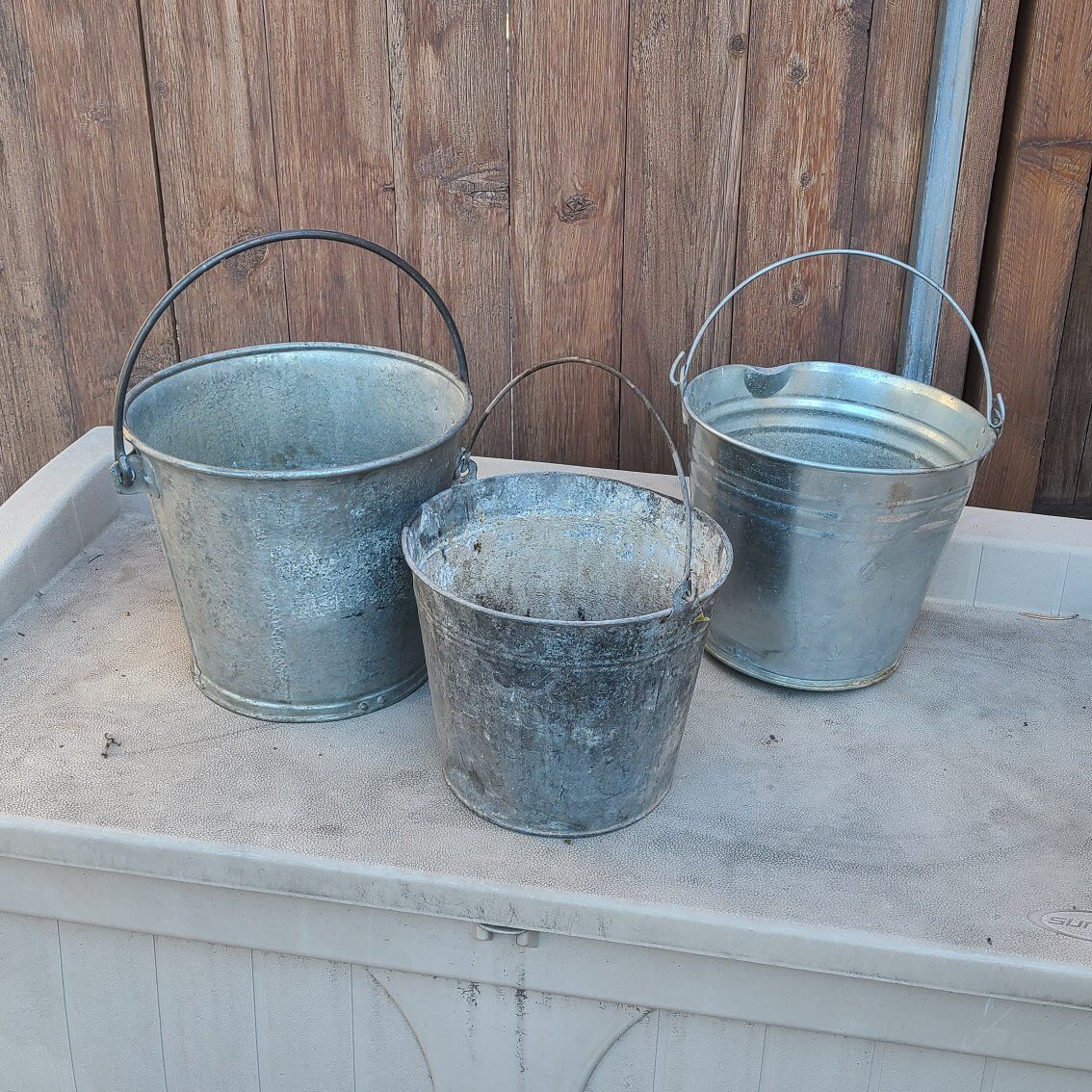 3 Antique Buckets