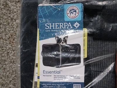 Sherpa Essential Medium Soft-Sided Pet Carrier - Black/Charcoal