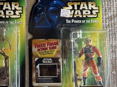 90’s Star Wars Kenner Power of the Force Biggs Darklighter Action Figure Green Card