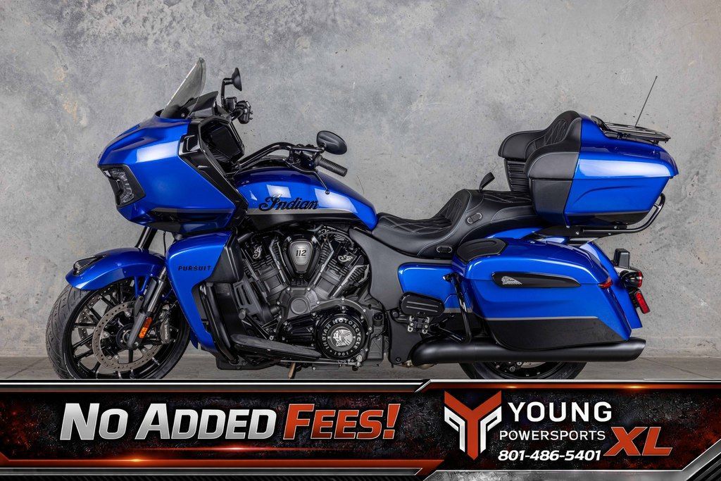 2026 Indian Motorcycle® Pursuit® Dark Horse® 112 w/ PowerBand Audio Deep Blue Metallic with Black M