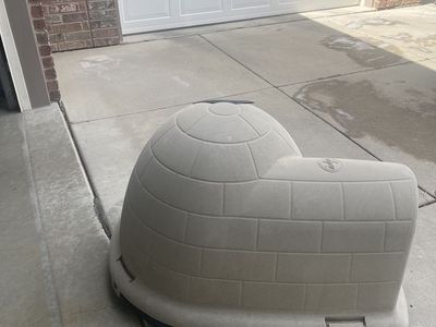 Petmate Indigo Dogloo Dog House, Medium, Weather-Resistant, Durable Igloo Design