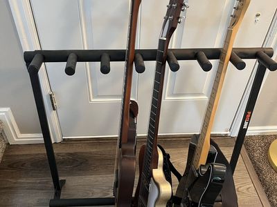 Proline PLMS7 7-Guitar Folding Stand Black