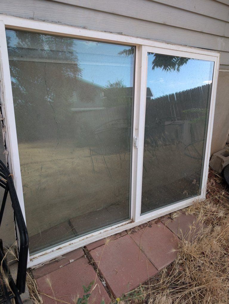 Used J. Roman & Kemp Sliding Glass Door 59-7/8" x 47-7/8" - Low-E, White Frame