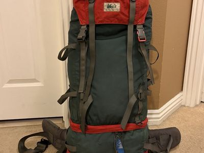 REI Co-op Red/Green Hiking Backpack