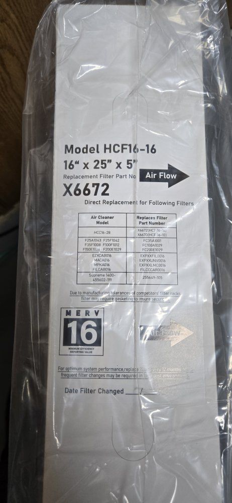 Furnace Filters 16x25x5 Merve 16
