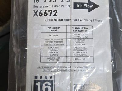 Furnace Filters 16x25x5 Merve 16