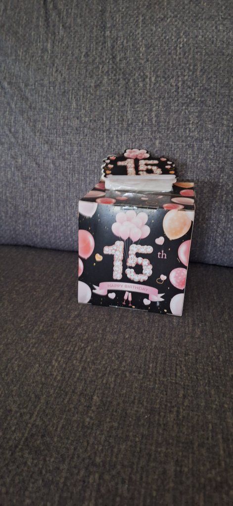 15th Birthday Pop-Up Gift Box - Surprise Happy Birthday Gift Packaging