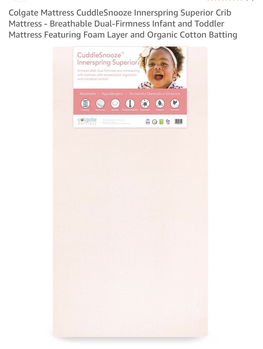 Brand New Sealed Crib Mattress - Colgate CuddleSnooze Innerspring Superior
