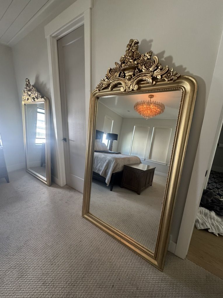 RH Louis Phillipe Gilt Leaner Mirrors (2)