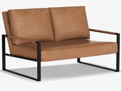 Faux Leather Loveseat