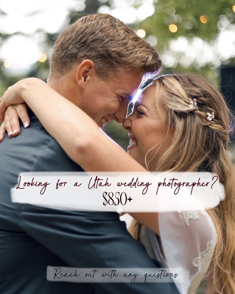 Utah Wedding Photography/photographer Discount!