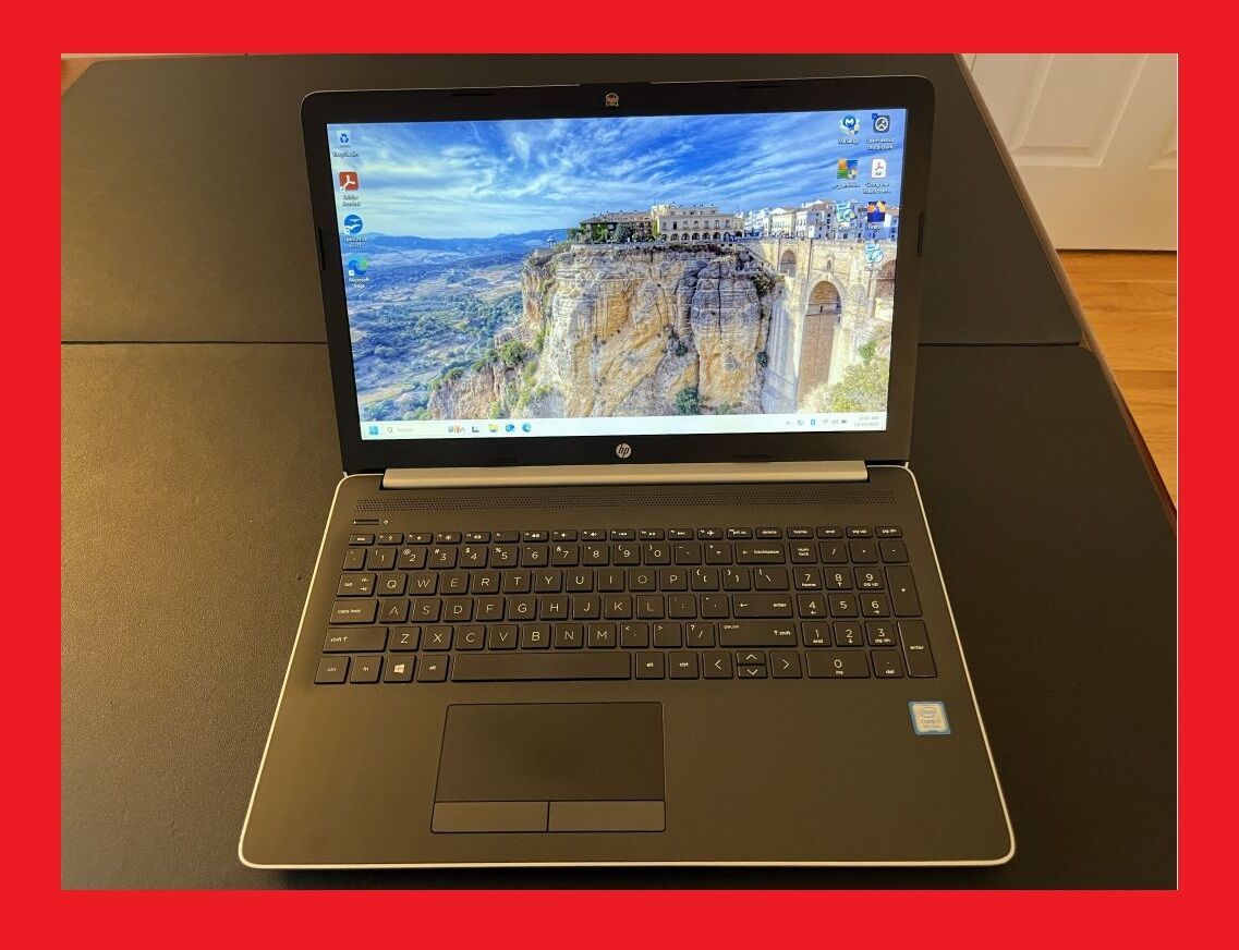 15.6'' HP i7-8565U @4.6GHz 256GB NVMe SSD 16GB TOUCHSCREEN 15-da1005dx Windows 11 Laptop Computer