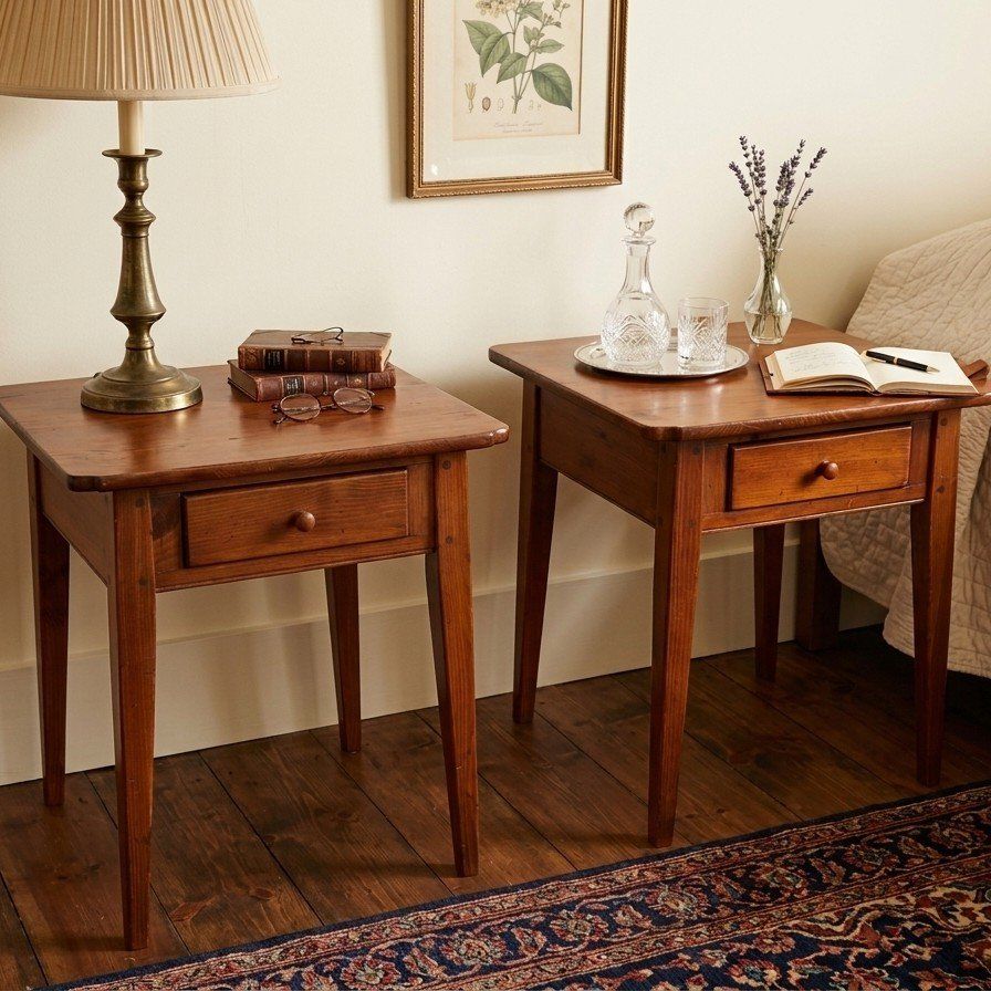 Vintage Ethan Allen Country Pine Nightstands