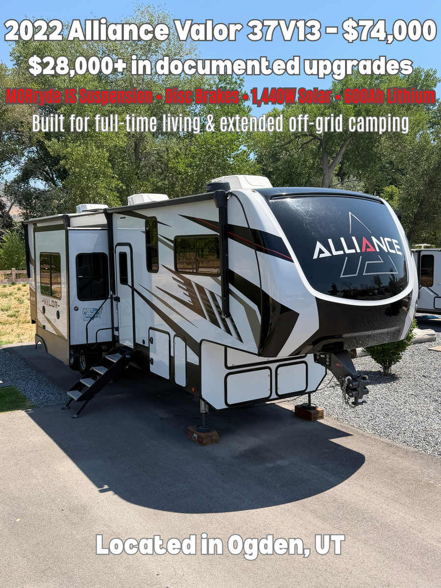 2022 Alliance Valor 37V13: OFF-GRID Dream Toy Hauler Setup