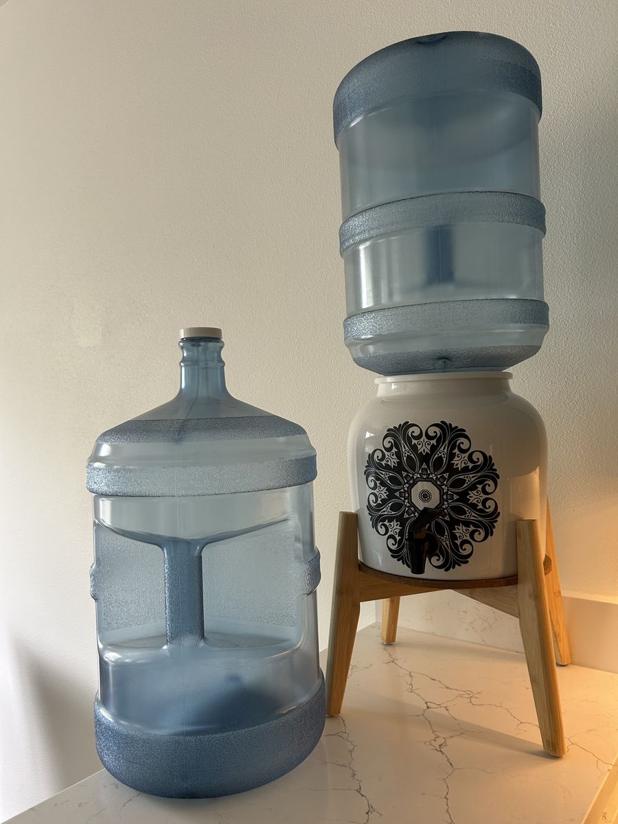 Beautiful Ceramic Water Dispenser set w/ stand and 2 jugs