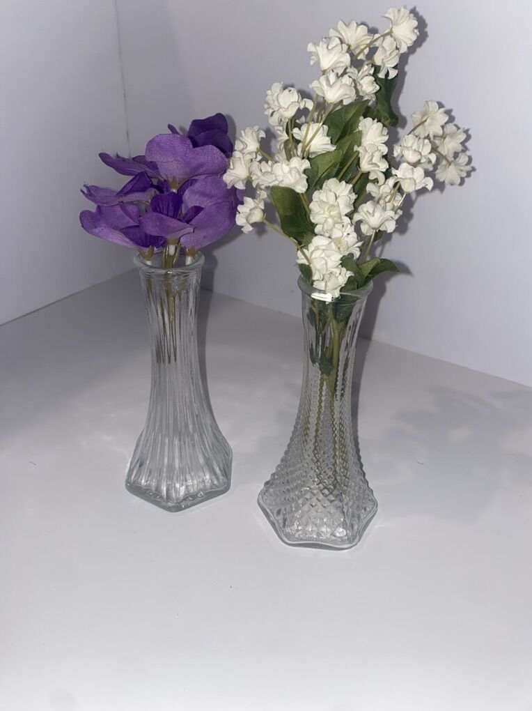 Vintage EO Brody Co Glass Bud Vases