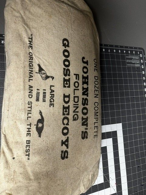 Vintage Johnson Folding Goose Decoys set of 12