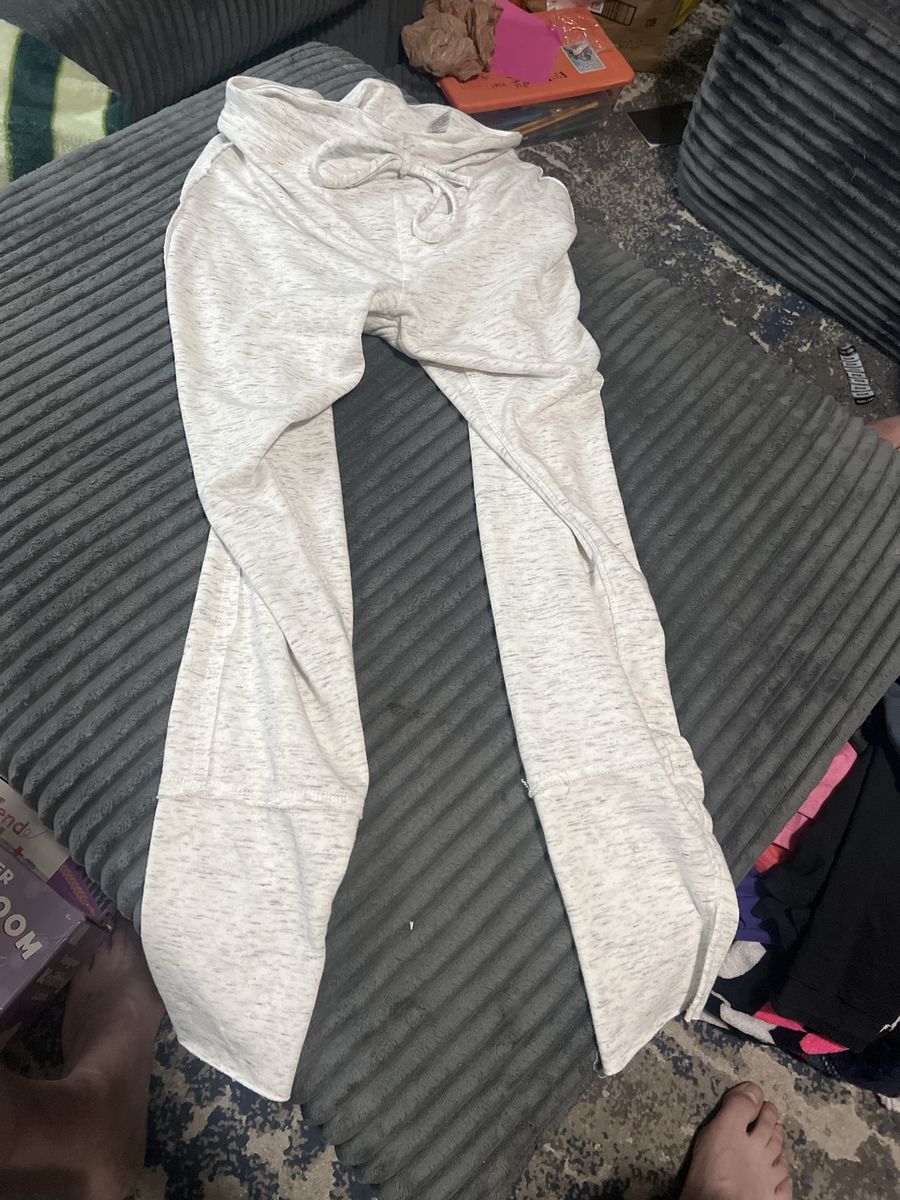 A New Day Gray Heathered Drawstring Sweatpants Medium