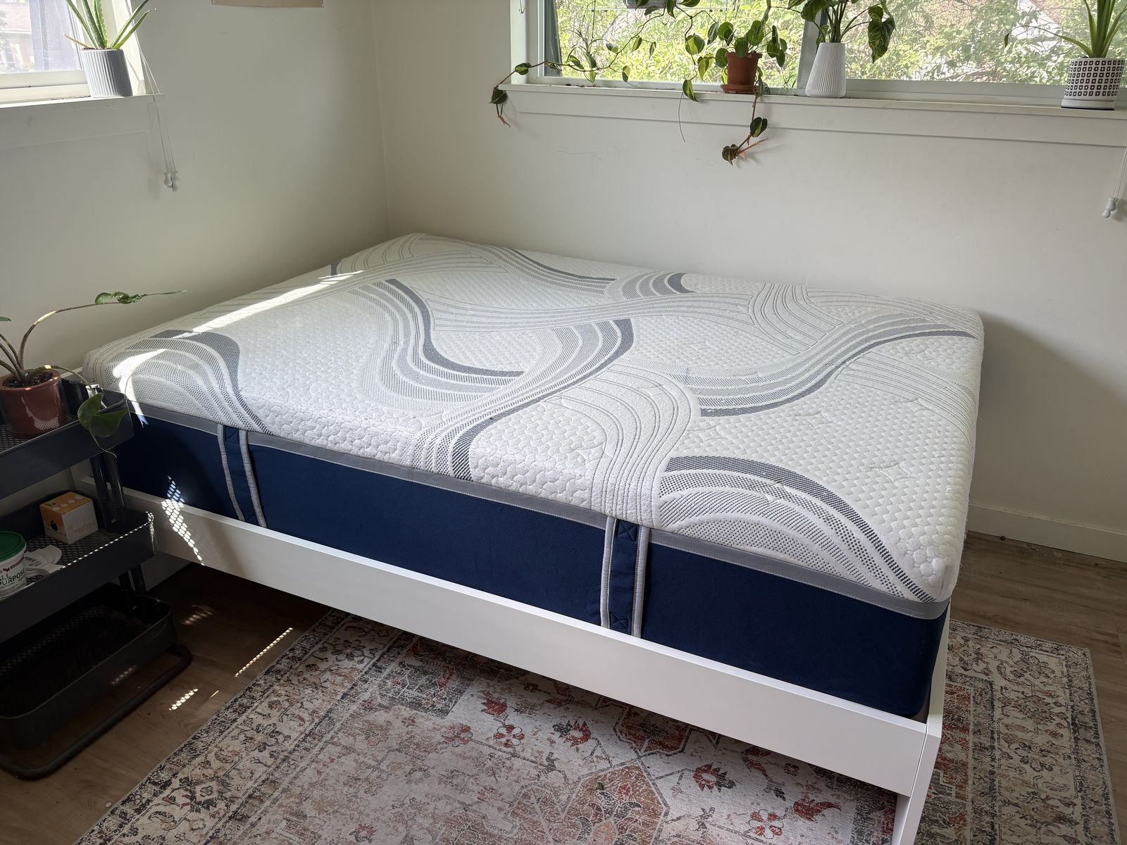 Full IKEA MALM Bed Frame + Novaform Memory Foam Mattress (8 Months Old)