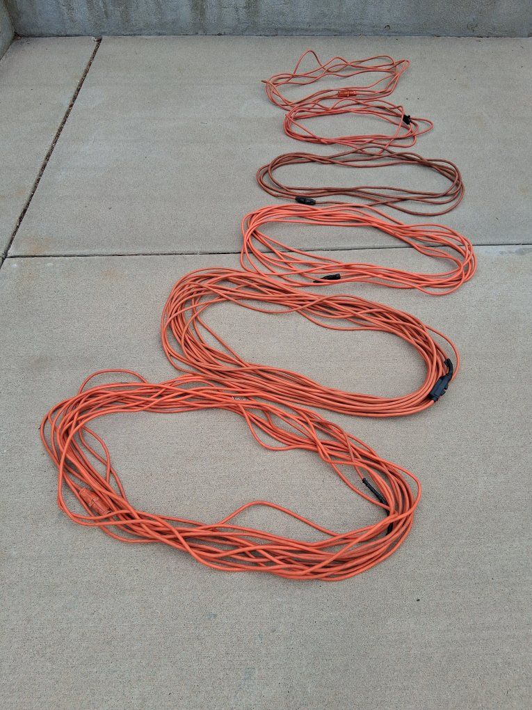 325 feet of outdoor extension cord (over 20 lbs)
