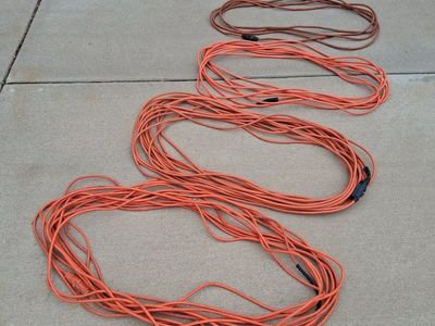 325 feet of outdoor extension cord (over 20 lbs)