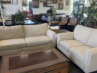 2 Beige matching sofas