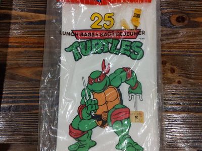 Vintage 1990 Teenage Mutant Ninja Turtles 12-Count Lunch Bags - Party House Raphael