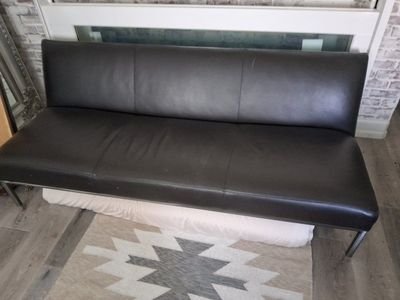 leather couch and chairs