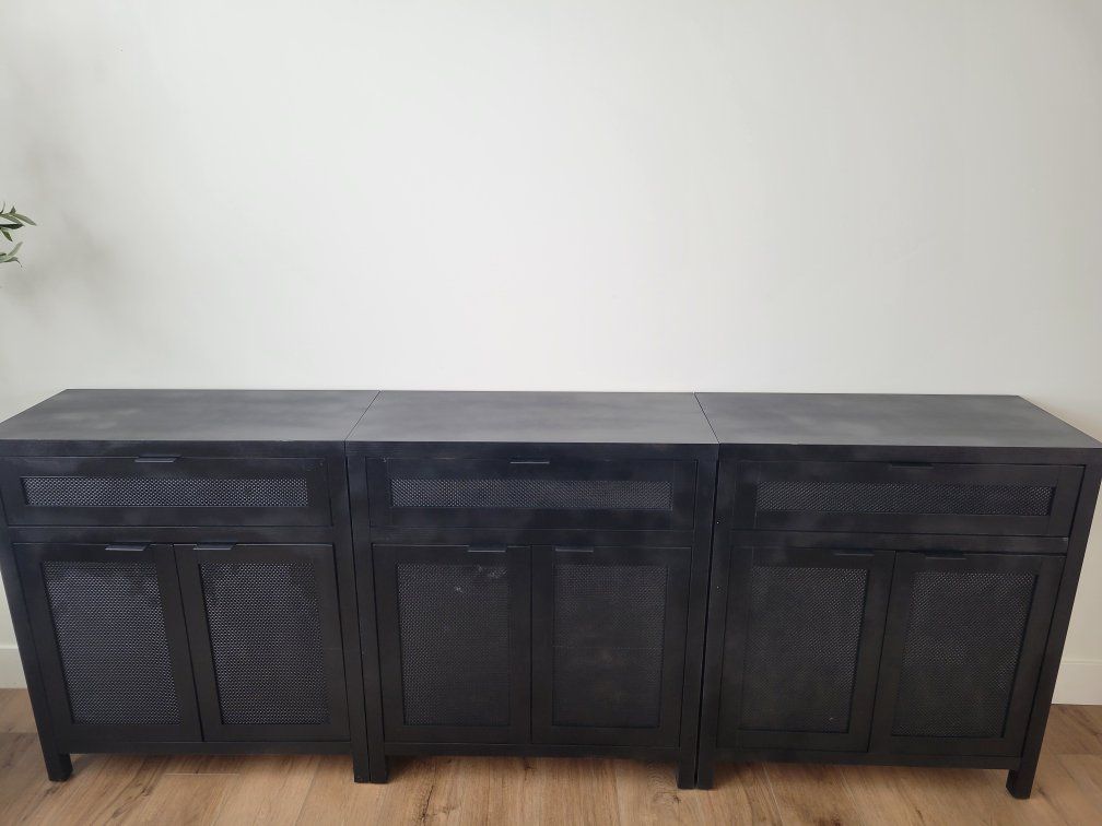 Cabinets & Sideboard Set - 3-Piece Modular Storage
