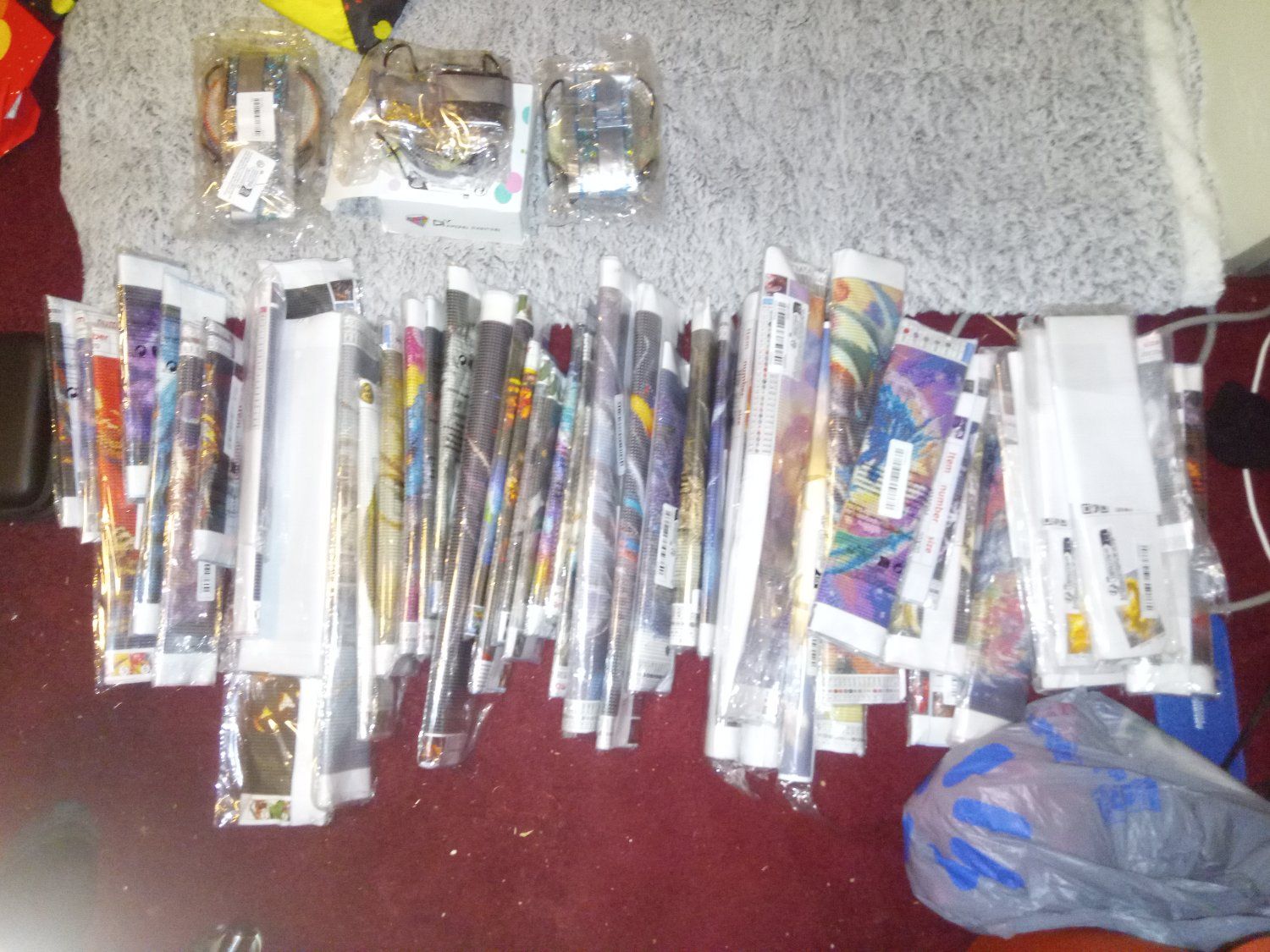 DIY Diamond Painting Kits - Bulk Lot of Wall Art & Coaster Crafts (Many Unopened) All Dragon Themed
