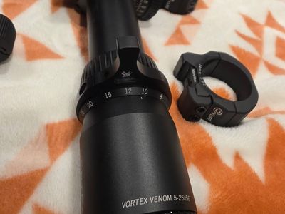 Vortex Venom 5-25x56 FFP Riflescope with 34mm Rings, Precision Shooting Optic