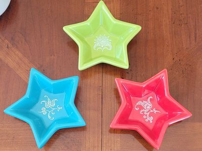 Set of 3 Star Candy Dishes and 1 Cute Candy Bowl, See all Pictures