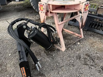 Skid steer Mr. manhole man hole cutting auger