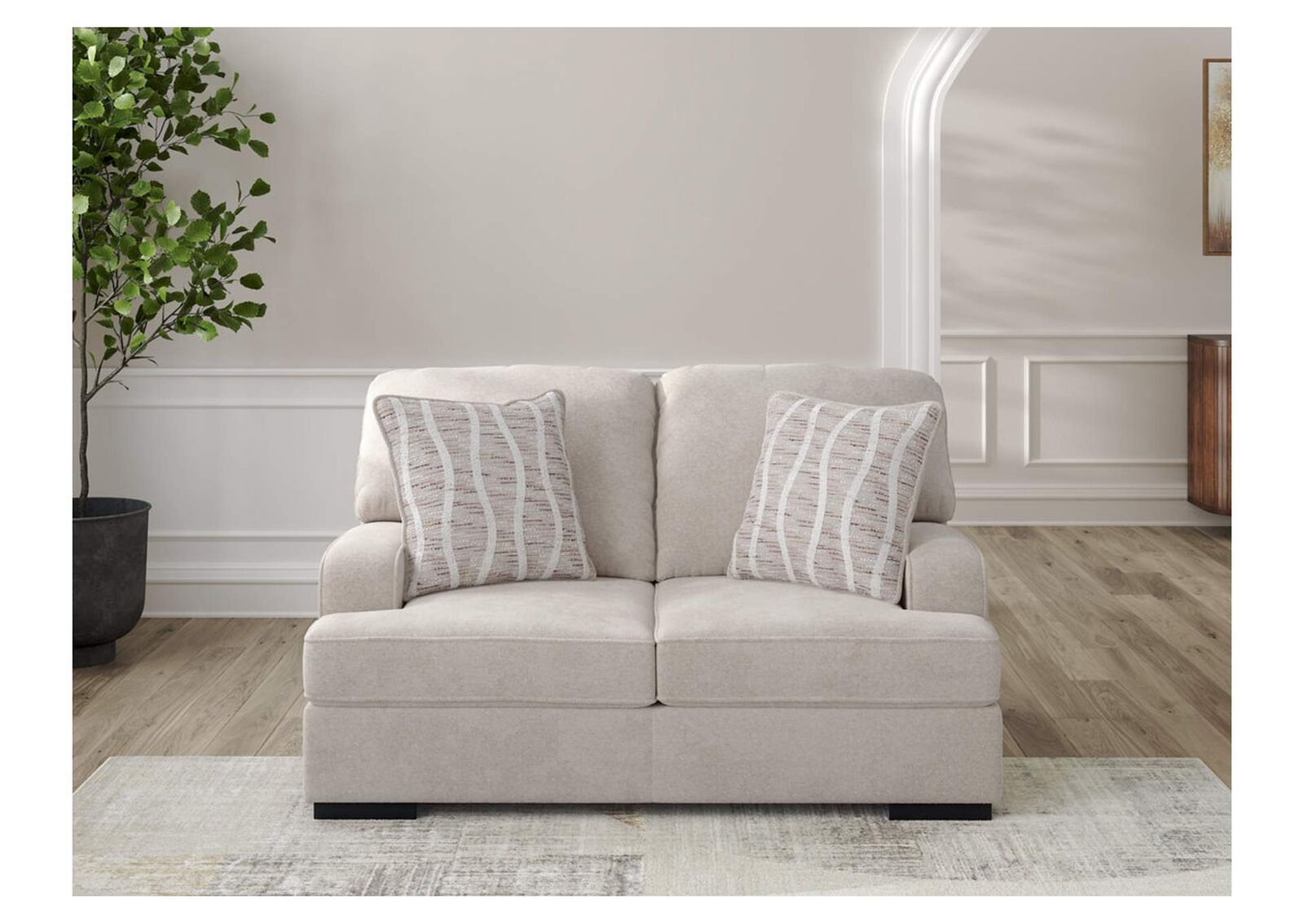 High Profile Loveseat - Living Room Furniture - Action Home Furniture