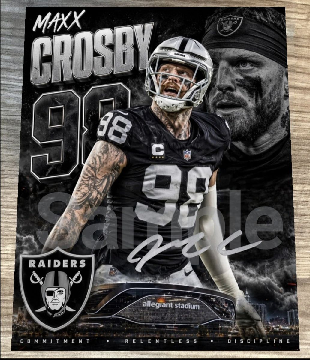 Maxx Crosby Las Vegas Raiders Professional 8x10