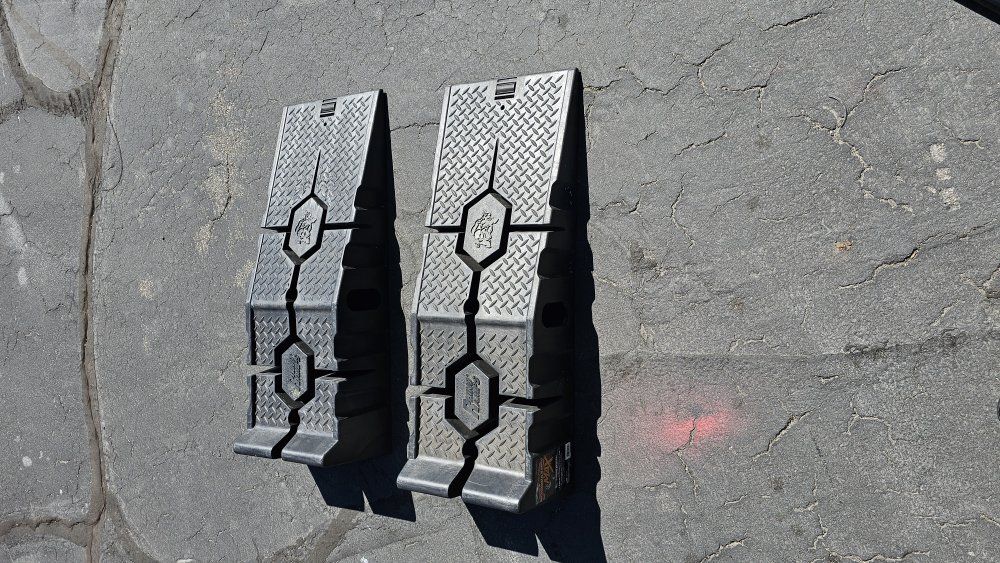 RhinoGear RhinoRamps MAX Vehicle Ramps - 16,000 lbs GVW Capacity, Portable Car Maintenance Ramps (Pair)