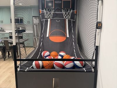 Barrington Arcade Basketball with Balls, Air Hockey Table, and Foosball Coffee Table