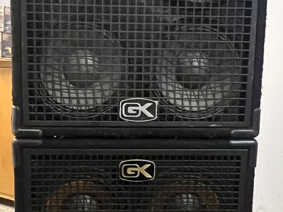 Two Bass Cabinets & Amplifier Ampeg B2-RE 450W