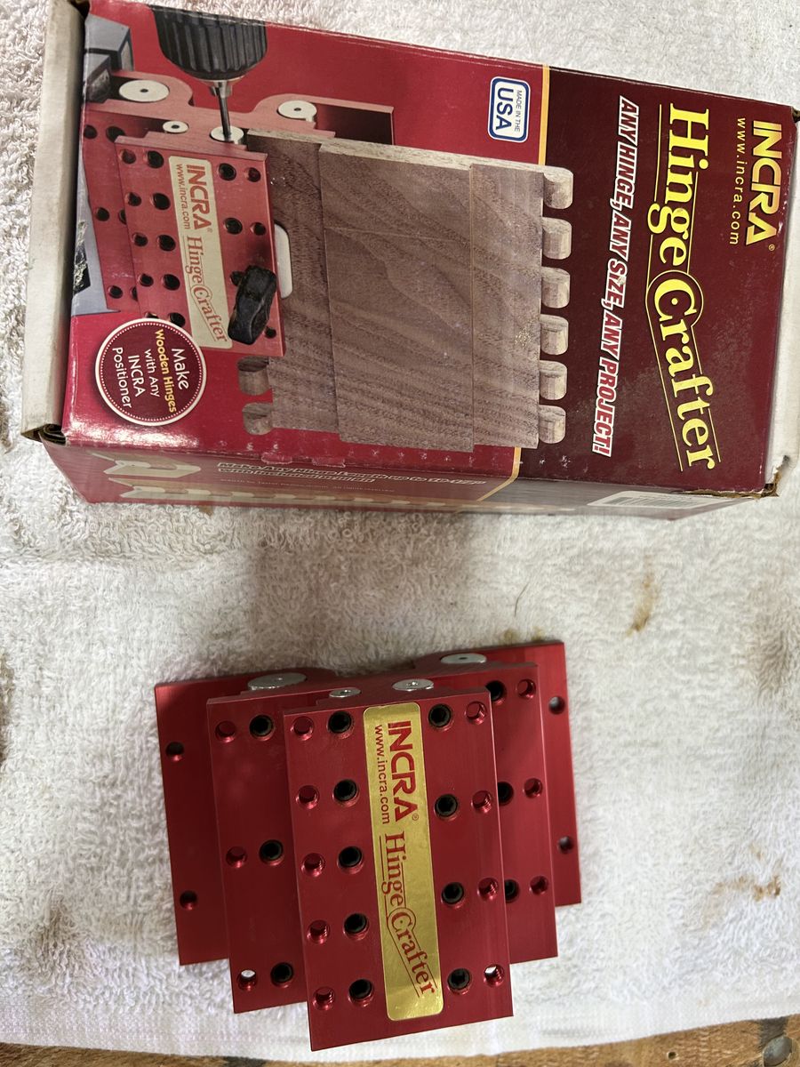 Shop tools odds and ends, dremel, incra hingcrafter, corner clamps