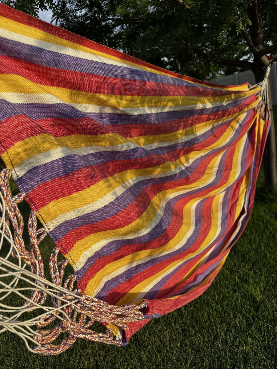Colorful Striped Hammock - Outdoor or Indoor Swing