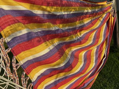 Colorful Striped Hammock - Outdoor or Indoor Swing