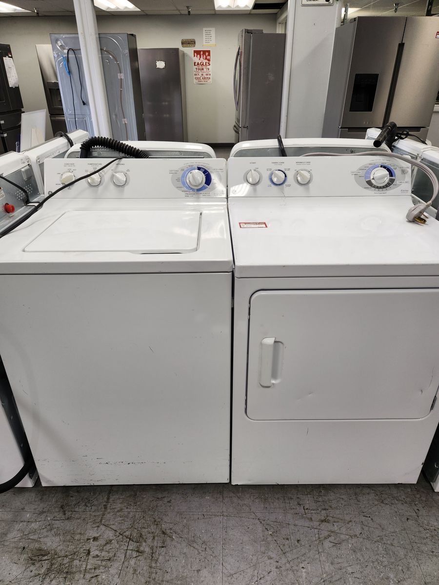 GE White Top Load Washer & Dryer Set - Works Great!